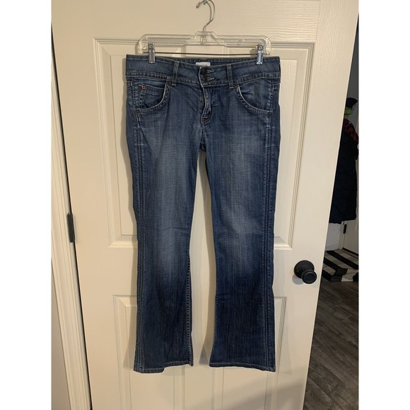 Hudson Womens Denim Jeans Sz 29 Signature Boot Cut Flap Pocket - Picture 4 of 16